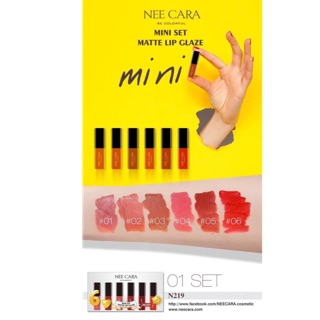 กลอส NEE CARA Mini Set Mette Lip Glaze N219 (เนื้อกำมะหยี่)