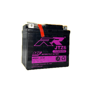 แบตเตอรี่ RR JTZ6 เทียบเท่า FB FTZ6v CBR150,MX,CLICK125i, FIORE, FILANO, PCX ทุกรุ่น