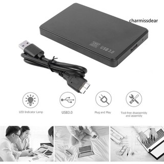 C_เคสฮาร์ดดิสก์ภายนอก HDD SSD SATA 5Gbps USB 3.0 2.5 นิ้ว แบบพกพา สําหรับ PC