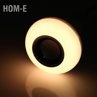 Hom-E E27 12W Led Rgb ลําโพงบลูทูธ หลอดไฟไร้สาย เล่นเพลง โคมไฟ พร้อมรีโมตคอนโทรล