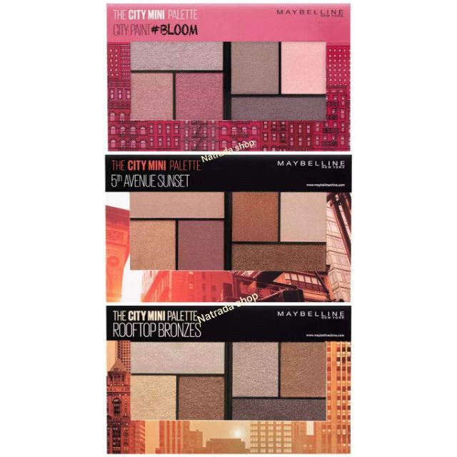 อายแชโดว์ เมย์เบลลีน ชนิดฝุ่น เดอะ ซิตี้ มินิ พาเลทท์ 6.1 กรัม Maybelline