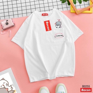 ✅พร้อมส่ง เสื้อยืดผ้าคอตตอน ลายแมวน้อย งานปักอย่างดี งาน oversize