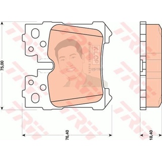 GDB3475 ผ้าเบรค-หลัง(TRW) (เนื้อผ้า COTEC) LEXUS LS460 04-06