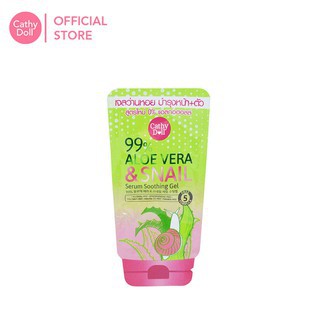 Cathy Doll Aloe Vera &amp; Snail Serum Soothing Gelอโลสเนล เจลว่านหอยแบบซอง