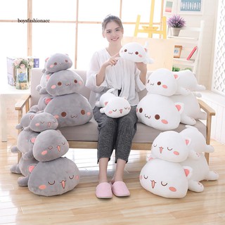 BFA_Kawaii Lying Cat  Animal Doll Plush Stuffed Back Pillow Cushion Kids Toy Gift
