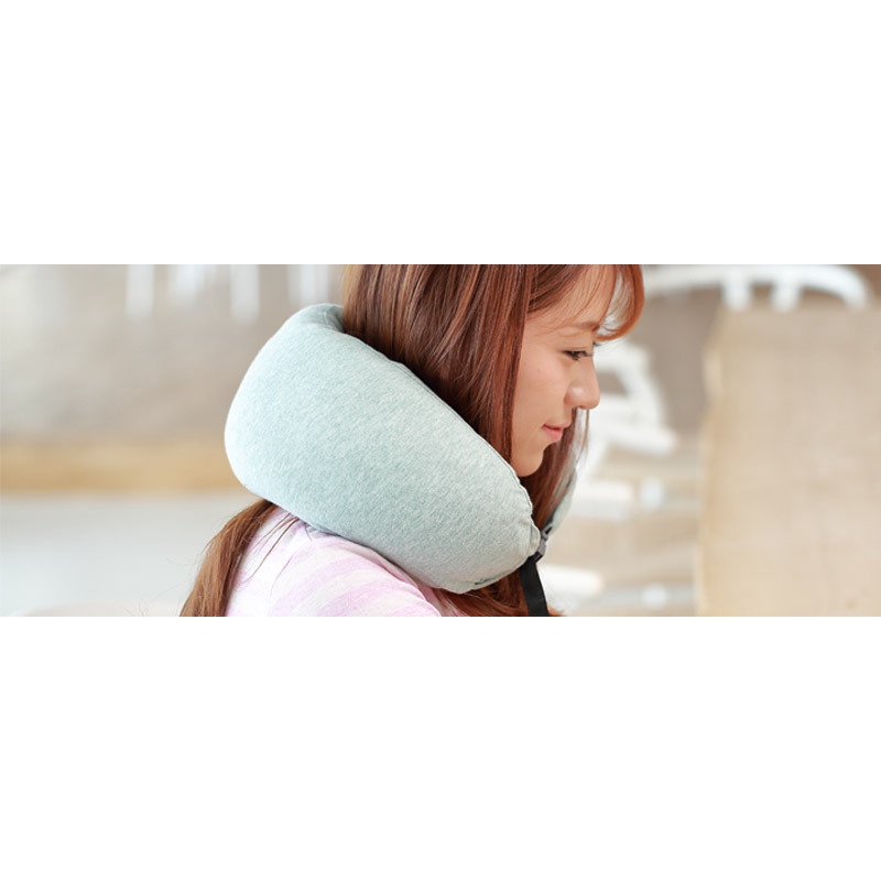 MUJI สไตล์ U เดินทางหมอนรองคอสำนักงานนอนคว่ำหมอนผ้าฝ้าย 100% ล้างทำความสะอาดได้
