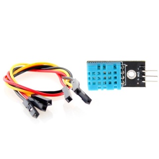 DHT11 Temperature and Humidity Sensor Module โมดูลวัดอุณหภูมิและความชื้น พร้อมสายไฟ