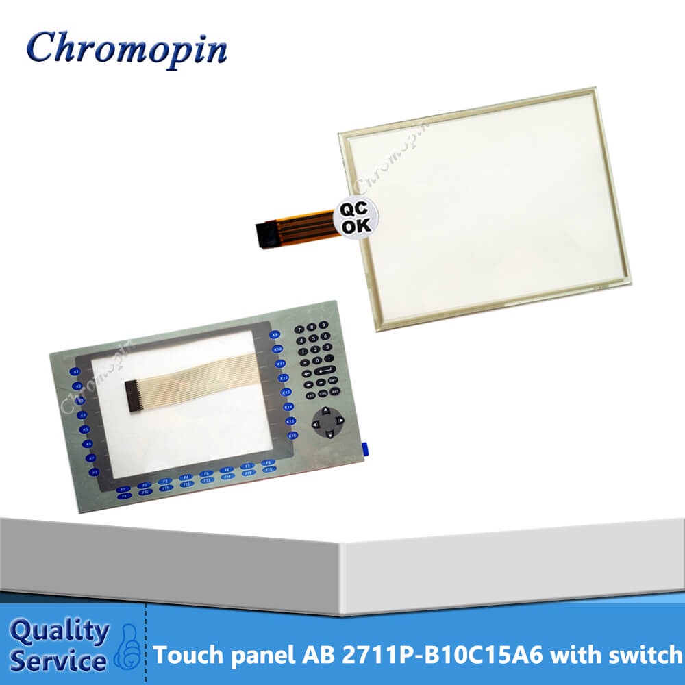 หน้าจอสัมผัสสําหรับ AB 2711P-B10C15A6 2711P-B10C6A1 2711P-B10C6A2 2711P-B10C15A7 แผงเมมเบรน Plus CE1