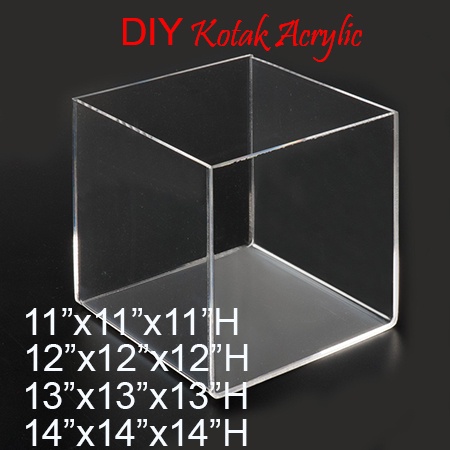 /DIY KOTAK ACRYLIC/DIY ACRYLIC BOX/ACRYLIC SHEET/CLEAR PERSPEX11/12/13/14
