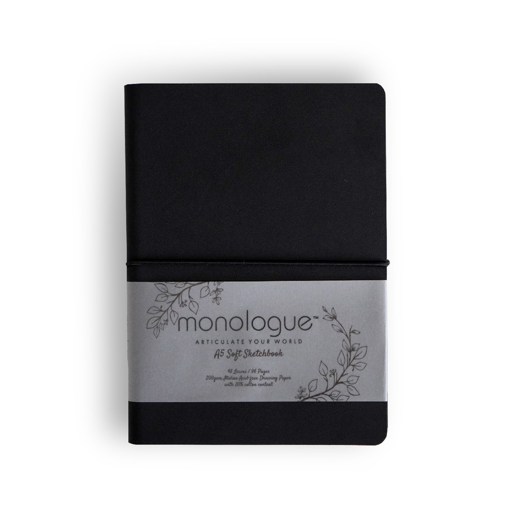 FOLIO ART : สมุดวาดภาพ Monologue ขนาด A5 Soft Sketch Book รหัส 12237 เนื้อกระดาษกึ่งหยาบ 200 แกรม มี 48 แผ่น