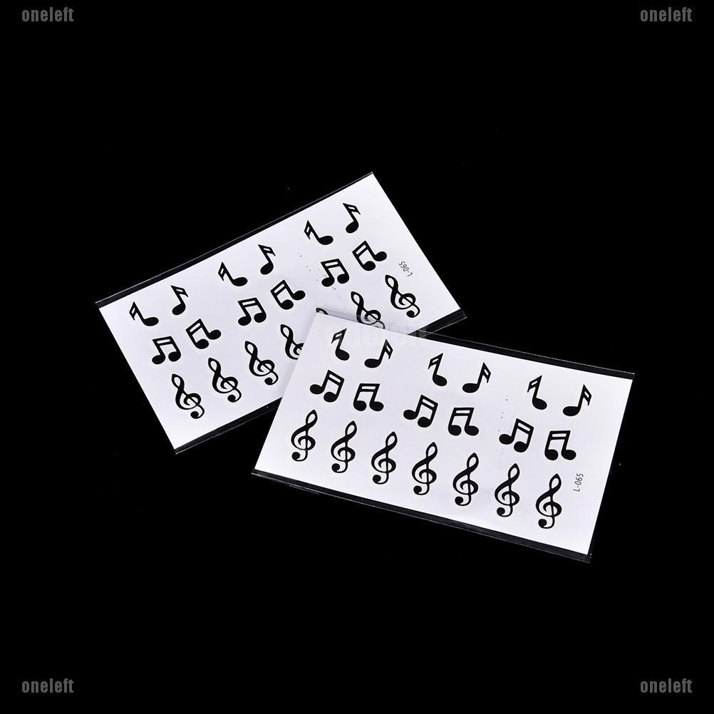 jak* New Fake Temporary Tattoo Sticker Music Note Arm Body Waterproof ...