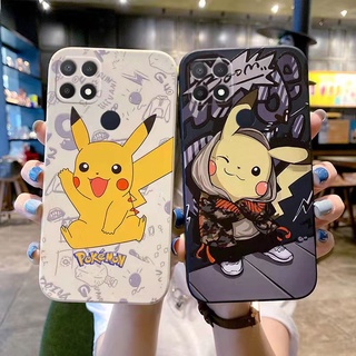 Pikachu cartoon  เคส OPPO A15 A15S A53 2020 A5 A3S A12 A7 A5S เคส OPPO F9 F9PRO A9 2020 A5 2020 เคส OPPO A55 A59 F1S A57 A72 A31 2020 A8 A83 R9 R9S R11 R11S เคสโทรศัพท์ซิลิโคนแบบต