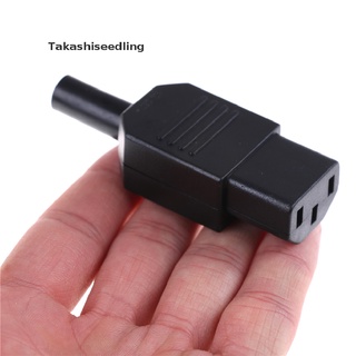 Takashiseedling/ ซ็อกเก็ตเชื่อมต่อสายไฟ 3Pin 10A 250V Iec 320 C13 ตัวเมีย สีดํา