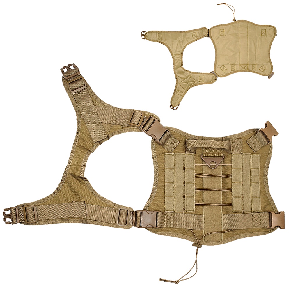Military Tactical Dog Harness Nylon Pet Dog Vest Harness Bungee Dog ...