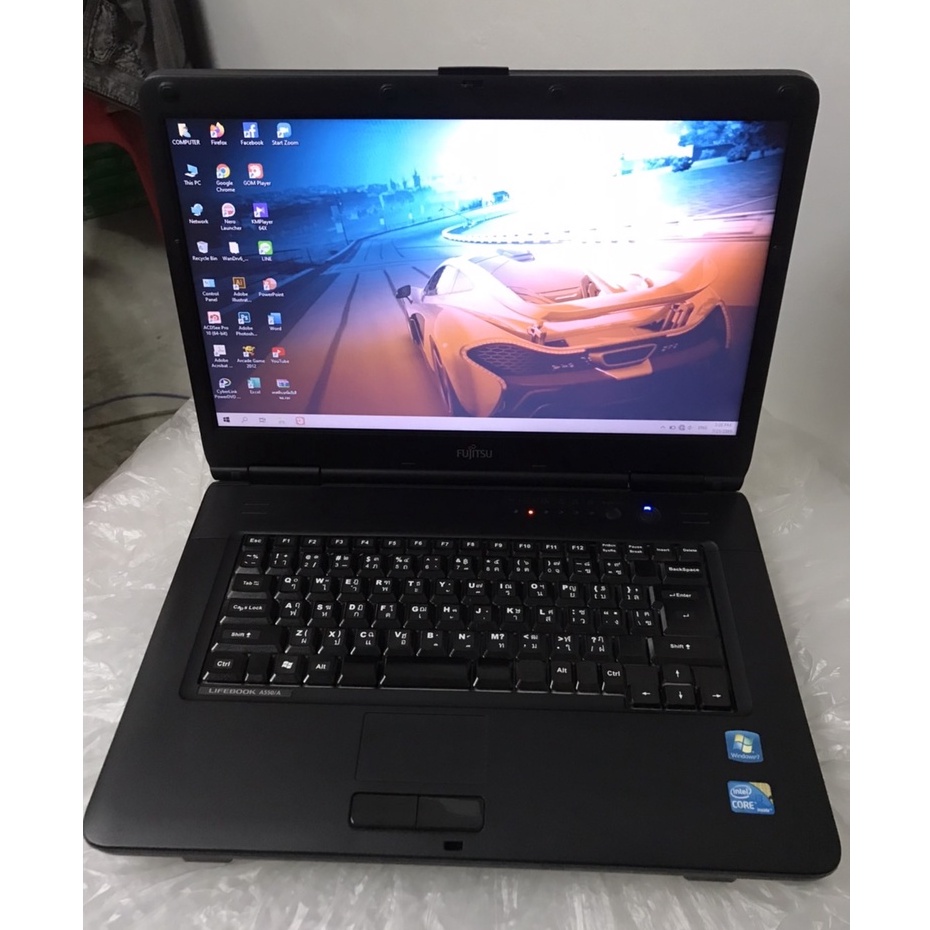 โน๊ตบุ๊คมือสอง Notebook Fujitsu Core i3 M350(2.27GHz)RAM 4GB / HDD:250GB ขนาด15.6"