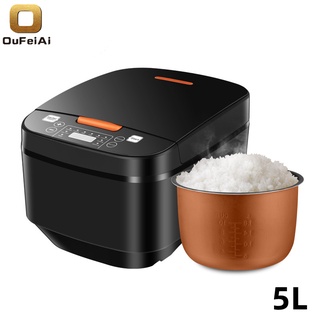 Oufeiai  หม้อหุงข้าวไฟฟ้า Smart Rice Cooker ความจุ 5ลิตร หม้อหุงข้าว หม้อหุงข้าวดิจิตอล 5L.