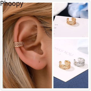 คลิปหนีบหูรูปตัวยูสไตล์เกาหลี Creative Hollow Ear Clip Vintage Fashion Lady Ear Clip