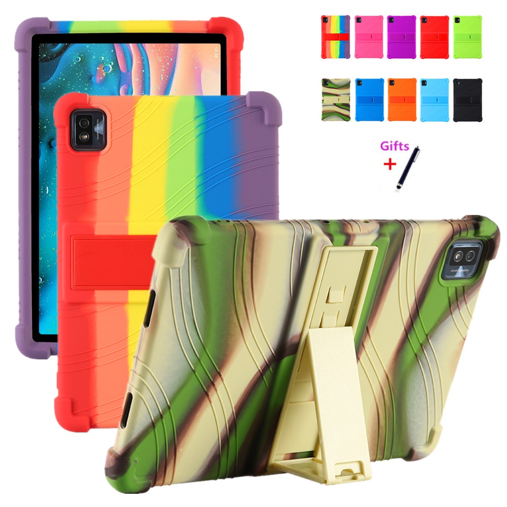 Case For TCL TAB 10S 4G 10.1inch 9080G 2021 Shell Shockproof Kids Safe Silicone Portable Kickstand T