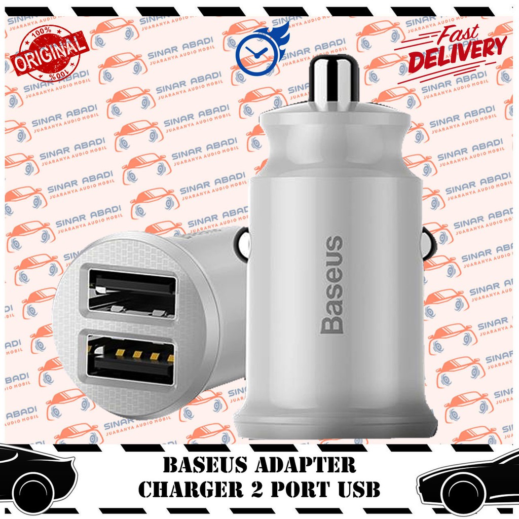 BASEUS ADAPTER CHARGER 2 พอร์ต USB