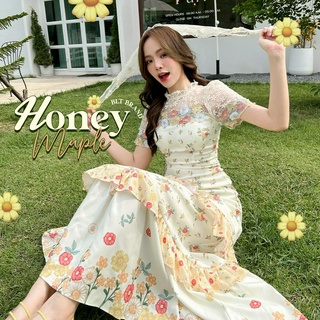 R13 Honey Maple : Maxi Dress  เดรสยาวสีฮันนี่สุดหวาน