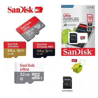 【COD】การ์ดหน่วยความจํา Micro SD Card 16GB 32GB 64GB 128GB 256GB SD Card Ultra A1 Sdcard ฟรีอะแดปเตอร์การ์ดรีดเดอร์ Tf