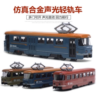 ProudNada Toys ของเล่นเด็ก รถเหล็ก รถไฟ(มี 3 สีให้เลือก) YEADING TRAIN ALLOY LIGHT RAIL VEHICLE SERIES NO.YD635