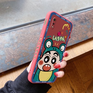 เคสโทรศัพท์ Realme 3i 3 pro 5s 5i 5 Pro Narzo 20pro เคสหลังนิ่มกันกระแทกลายการ์ตูนเครยอนชินจังพร้อมเคสป้องกันเลนส์เต็มตัวกล้องลายซิลิโคนเหลวด้านข้างสำห