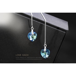 💙Long Tail Crystal Heart Earrings