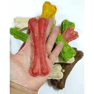 🐶กระดูกอัดมันชี่ขนาด4"นิ้วคละสี🐶 บรรจุ500กรัม