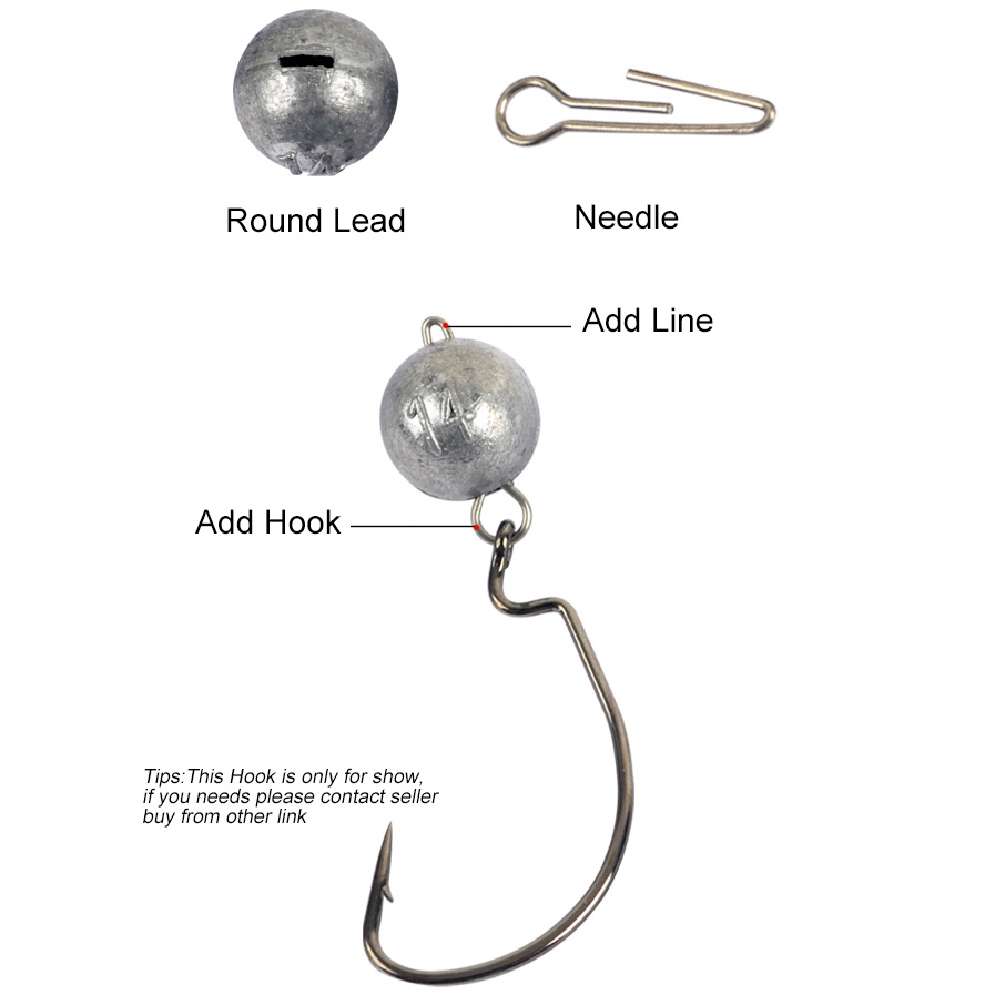 ตะกั่วถ่วงน้ําหนัก แบบนิ่ม 3G-14G สําหรับตกปลาเท็กซัส - รูปที่ 5