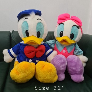 ตุ๊กตาเป็ด โดนัลด์ ดั๊ก (Donald Duck) เดซี่ Daisy งานลิขสิทธิ์ญี่ปุ่น ป้าย Tokyo Disney Resort ไซส์ 31 นิ้ว ตัวใหญ่มากๆๆ