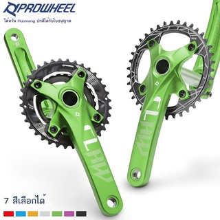 【จัดส่งทันที】ชุดจานจักรยาน ✲จักรยานเสือภูเขา Hollow one-piece crankset crank 32T36T42T single-disc double-disc 10-speed