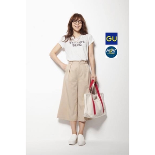 GU กางเกงคูลอต Culottes ขากว้าง มือสองงานแบรนด์ จียู สภาพเหมือนใหม่ *