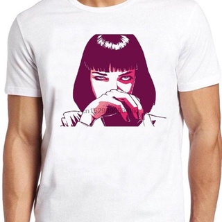 Mia Wallace T Pulp Fiction Art Tarantino Film Cult Cool Tee 265 เสื้อยืดลําลอง สําหรับผู้ชาย ผู้หญิง