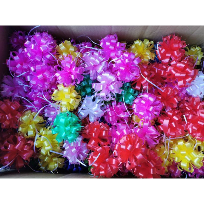 ราคาส่งริบบิ้นตะกร้อ​ no.550ชิ้น​ ไม่ดึง ดอกไม้ติดของขวัญ รูปที่ 2