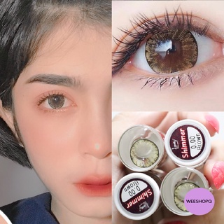 shimmer brown Lovely lens(เลิฟลี่เลนส์) คอนเเทคเลนส์ บิ๊กอาย ลายฮิตใน Tiktok ตาหวาน โต