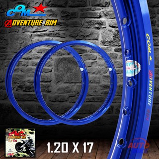 ล้อ COM ADVENTURE RIM 1.20 X 17 ขอบเรียบ จำนวน 2 วง มีหลายสี ล้อคอม ทรง ขอบเรียบ ขนาด 1.20 ขอบ 17 ของแท้ การันตีของแท้