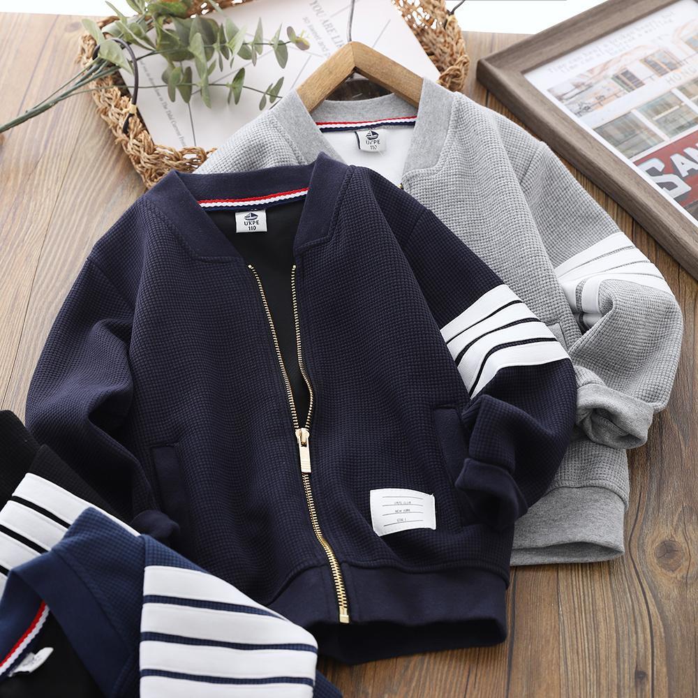 【พร้อมส่ง】เสื้อแจ็กเก็ตเบสบอลลําลอง มีซิป สไตล์สปอร์ต สําหรับเด็กผู้ชาย 2024
