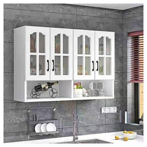 GlobalHouse CLOSE ตู้แขวนหน้ากระจกพร้อมชั้นวางของ 120 ซม. 32×120×80 ซม. KITCHY สีขาว สินค้าของแท้คุณ