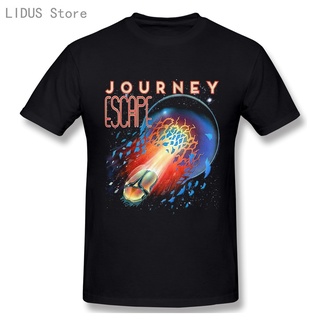 คอลูกเรือเสื้อยืด พิมพ์ลายวงร็อค N Roll Journey Esc สไตล์เรโทร พลัสไซซ์ สําหรับผู้ชายS-5XL