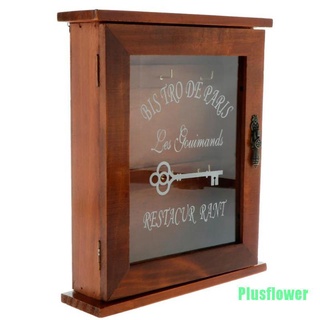 (Plusflower) กล่องไม้ติดผนัง สําหรับเก็บกุญแจ 6 ชิ้น
