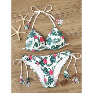 New Shein Bikini Hibiscus set พร้อมส่ง