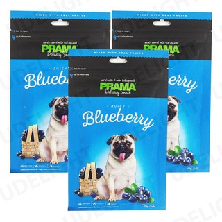 ขนมสุนัข Prama Stick รสบลูเบอร์รี่ 70กรัม (3 ห่อ) PRAMA Dog Juicy Blueberry Dog Treat Dog Snack 70g (3 bags)