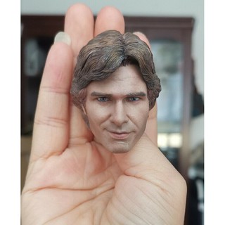 หัวฟิกเกอร์รูปหน้ายิ้ม 1 / 6 Han Solo สําหรับ Ford Head Sculpt F 12 นิ้ว