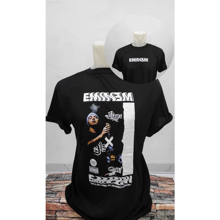 KATUN DISTRO COTTON T-SHIRT BY SENJANRICH BLACK - EMINEM