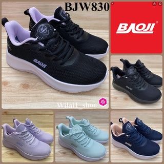 Baoji BJW  830 รองเท้าผ้าใบ (37-41) สีดำ/ดำม่วง/กรม/เขียว/ม่วง ซล