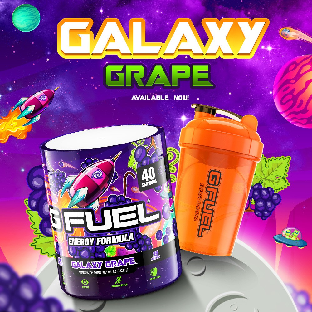 แก้ว G Fuel รุ่น  G FUEL Galaxy Grape (ไม่มีสารพิษเจือปนในพลาสติก/Non-toxic plastic)