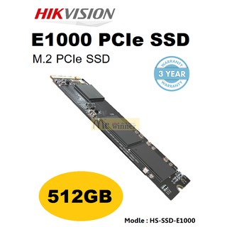 SSD (เอสเอสดี) HIKVISION E1000 512GB มี 2 รุ่น M.2 2280 PCIe/NVMe (2100/1750MB/s) - ประกัน 3 ปี