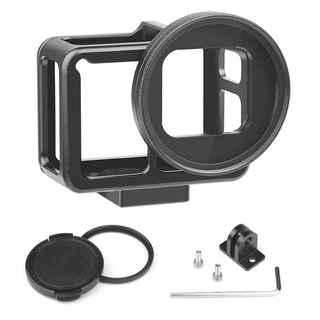 GoPro Hero 7 6 5 2018 HERO CNC Aluminum Alloy Protective Case Cage กรอบเฟรมอลูมิเนียม + เลนส์ UV 52mm Filter