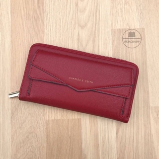 CHARLES &amp; KEITH LONG WALLET (outlet) สีแดง